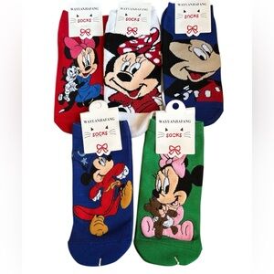 Mickey & Minnie Socks  Fits Women's Size 5-9